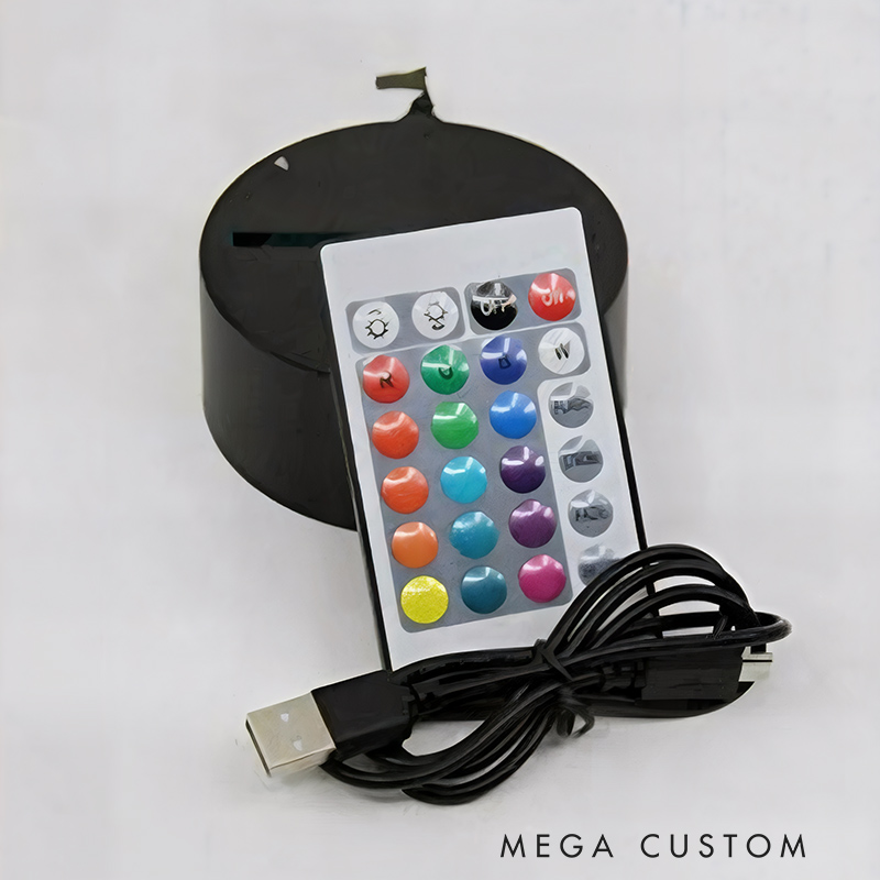 Personalized Gaming Room Night Light Up Table Lamp LED with Remote 7 Colors Perfect Gift for Son Boyfriend Husband for Birthday Holiday