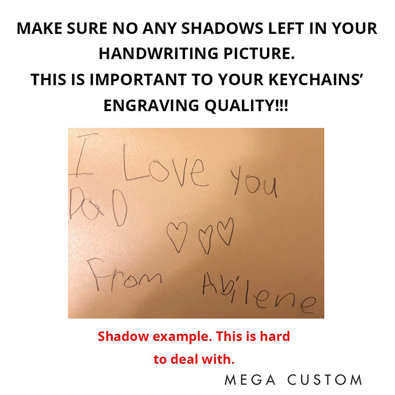 Personalized Signature Keychain Actual Handwriting Keychain Guitar Pick Keychain Custom Gifts for Father for Husband for Boyfriend for Son