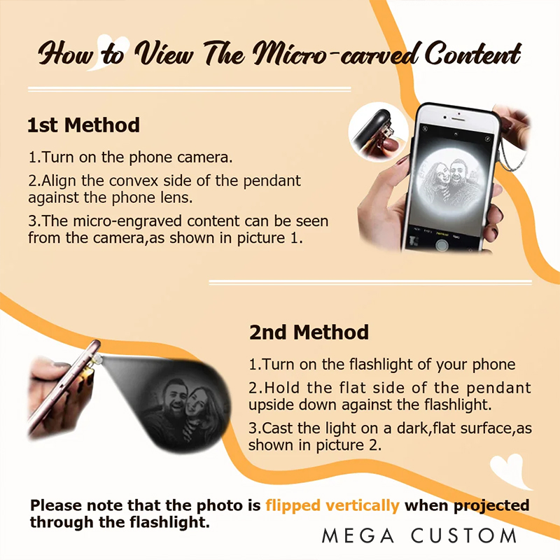 Personalized Photo Projection Cross Heart Necklace I Love You in 100 Languages Anniversary Birthday Gift for Women