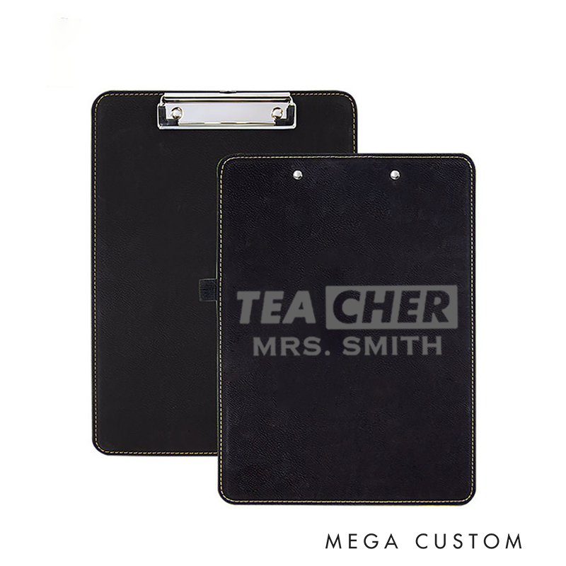 Personalized Double-Sided Leather Clipboard for Teachers Cool Teacher Design Clipboard Stylish and Practical Gift for Teachers