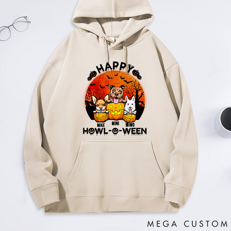 Personalized Dog Lover Happy Halloween Classic Hoodies