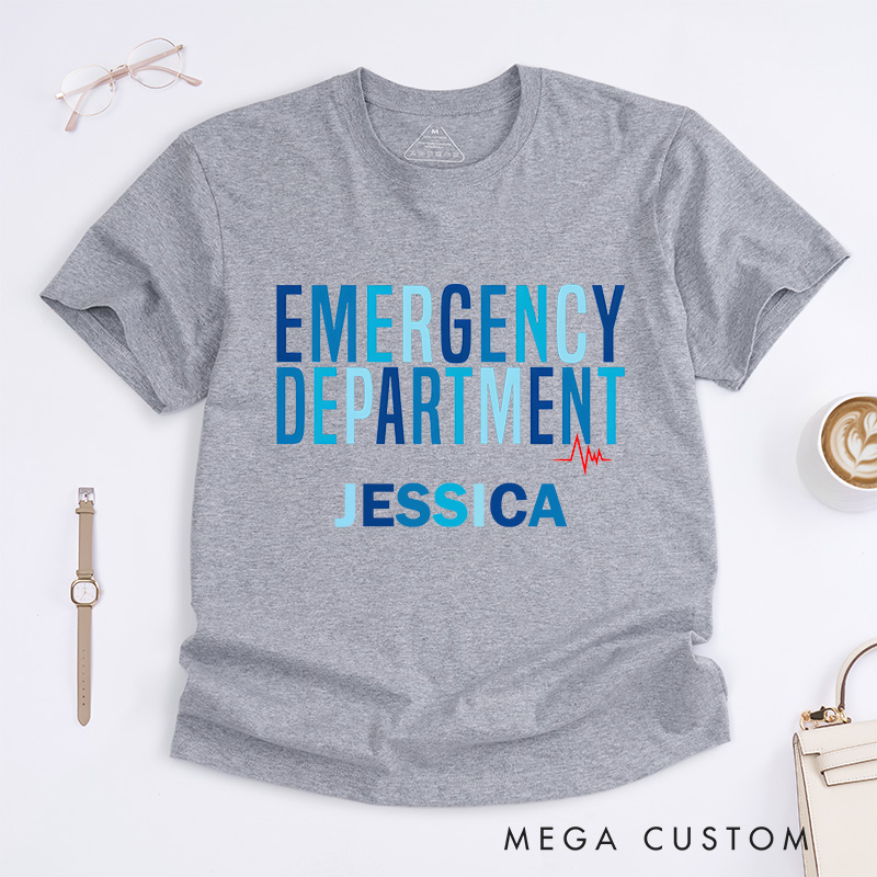 Personalized Nurse T-Shirts Emergency Department Fashion Design T-Shirts