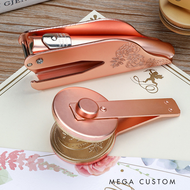 Personalized Cross Flowers Book Embosser Hand Held Embosser Embossing Stamp with Name Religious Gift Birthday Gift for Christians