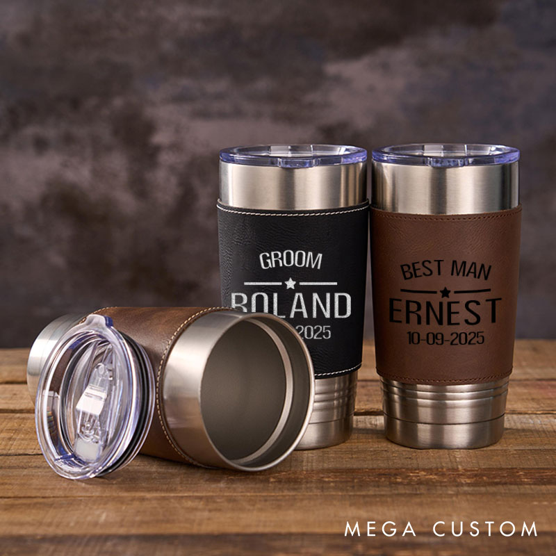 Personalized Groomsmen Gifts Tumbler 20oz Groomsmen Coffee Mugs for Men Groomsman Gift Best Man Gift Bachelor Gifts for Him