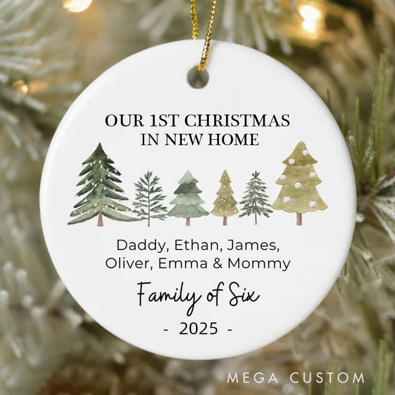Personalized Family of Three Christmas Ornament Family Ornament Personalized First Christmas Ornament New Home Gift
