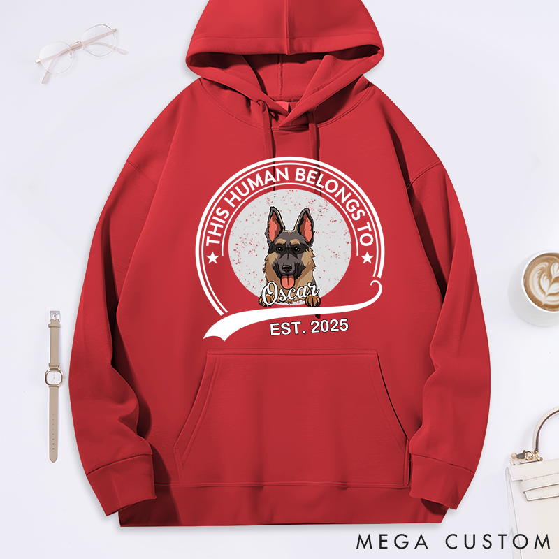 Personalized Dog Lover this Human Belongs to Dog Classic Hoodies