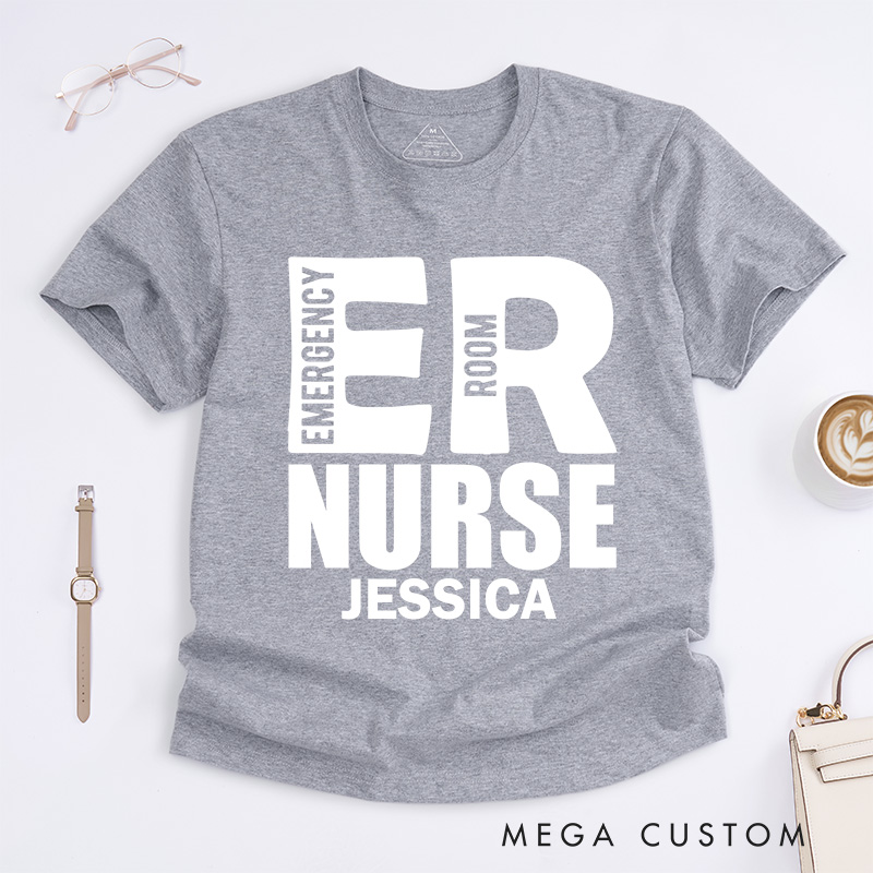 Personalized Nurse T-Shirts Emergency Room Nurse Fashion Design T-Shirts