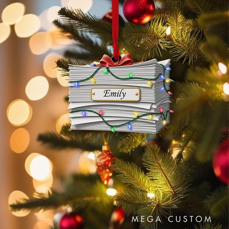 Personalized Christmas Ornament File Design Acrylic Ornament for Colleagues