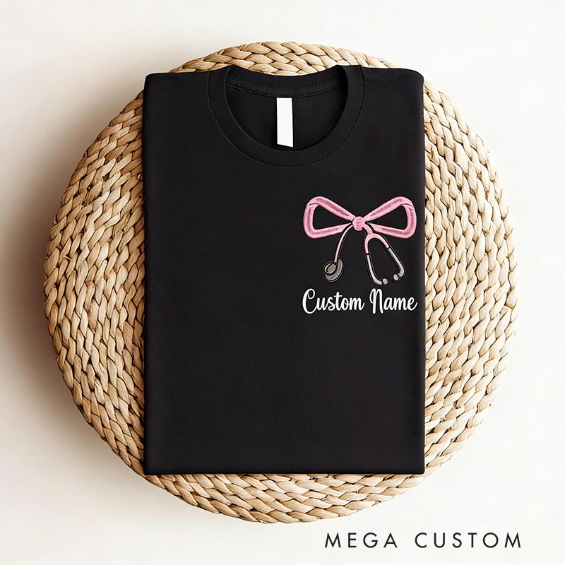 Personalized Nurse Sweatshirt Custom Name Sweatshirt Stethoscope Design Sweatshirt