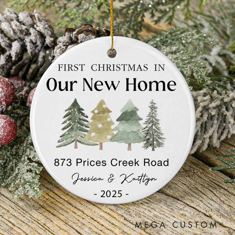 Personalized New Home Ornament Our New Home Ornament 2025 New House Christmas Ornament First Christmas in Our New Home Ornaments  Housewarming Gift