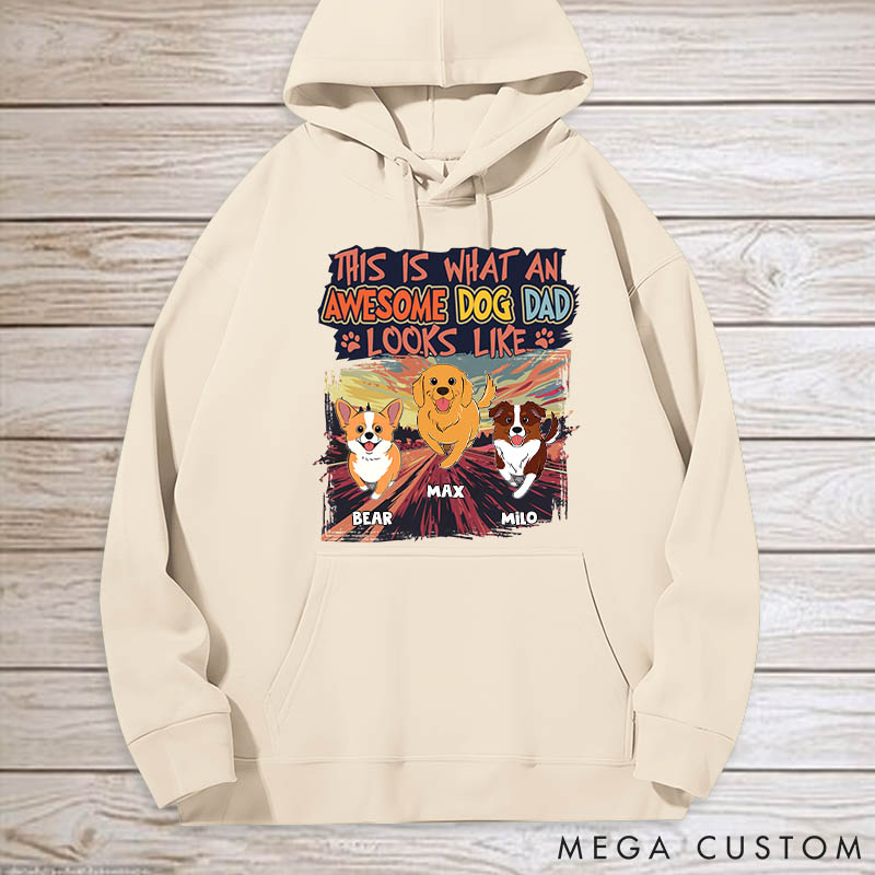 Personalized Dog Lover an Awesome Dog Dad Classic Hoodies