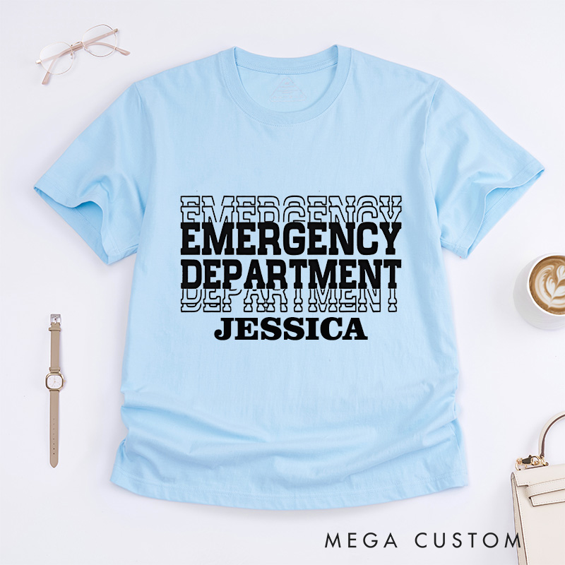 Personalized Nurse T-Shirts Emergency Department Fashion Design T-Shirts