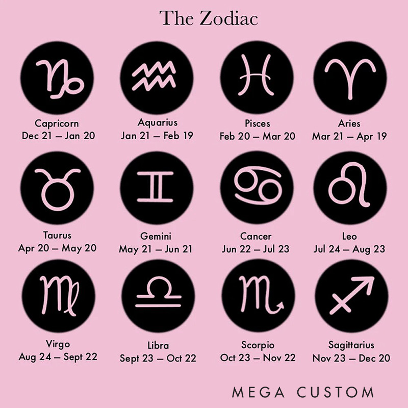 Personalised Sun and Moon Zodiac Ring for Birthday Graduation Anniversary Christmas or Other Special Occasions