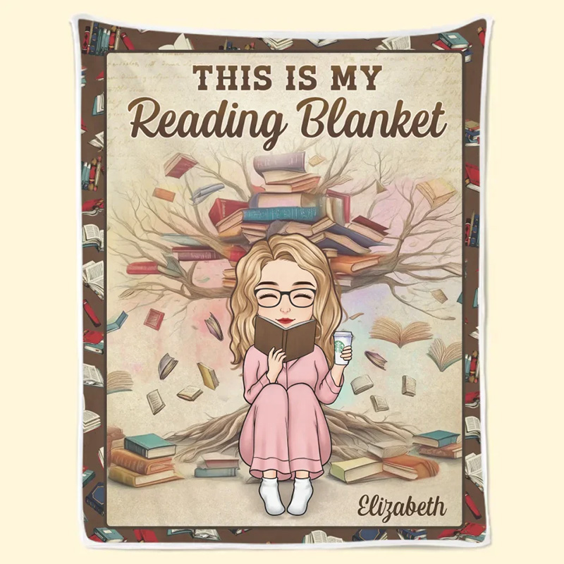 Personalized Blanket Bookish Gifts For Book Lovers Bookworms Readers Blanket The Warmth of a Blanket Enhances Every Story