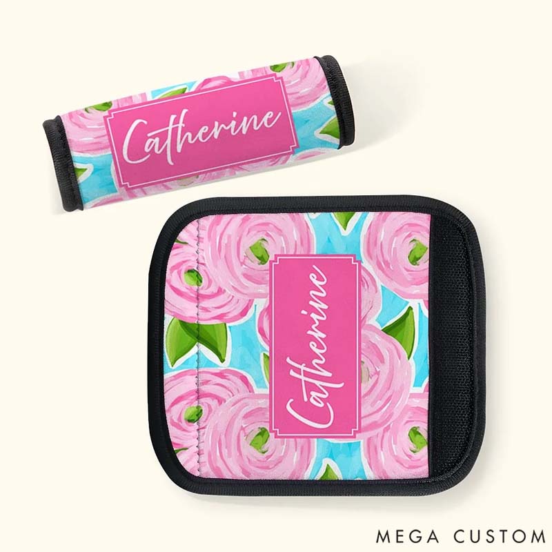 Personalized Summer Vacation Element Luggage Handle Wrap Travel Accessories Birthday Gift for Travel Lovers