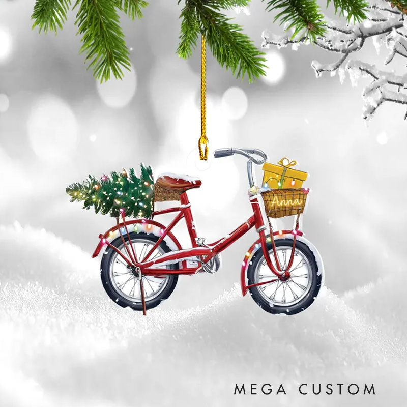 Personalized Bicycle Acrylic Christmas Ornaments Cycling Ornament Bicycle Gift Christmas Gifts for Bicycle Rider