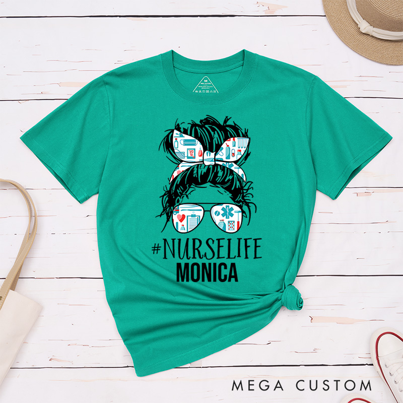 Personalized Nurse T-Shirts NurseLife Style Fashion Design T-Shirts