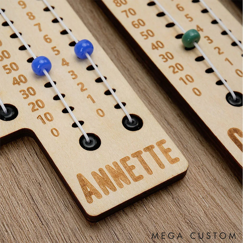 Personalized Multicolor Beaded Wooden Sewing Row Counter with Name Engraved Knitting Tool to Assist Counting Birthday Gift for Knitting Lovers