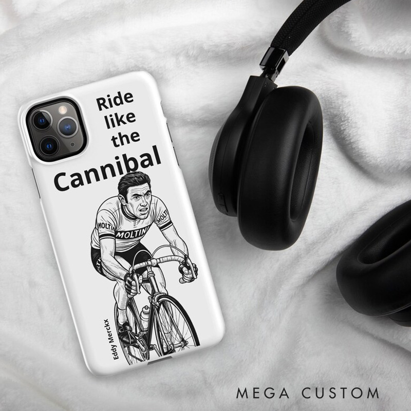 Personalized Photo Ride Like a Legend AI Designed Snap Case for IPhone Slim Durable Phone Cover with Stylish Protection for Most Sizes for Cycling Lovers