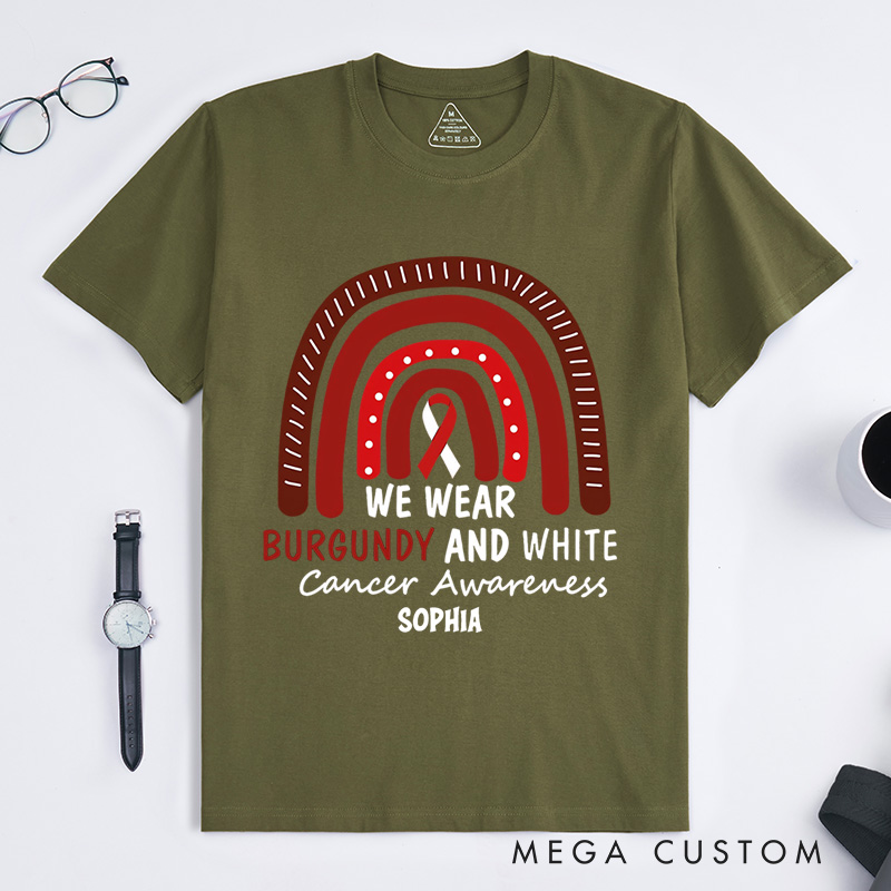 Personalized Head and Neck Cancer Awareness T-Shirt Head Neck Warrior Gift