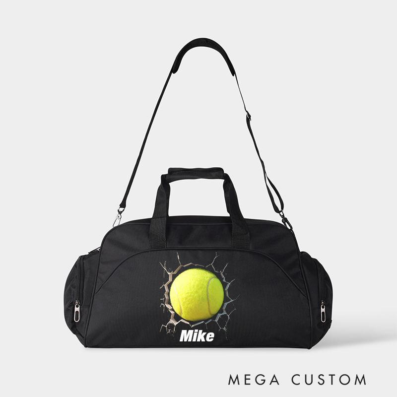 Personalized Soccer Duffel Bag with Custom Name and 3D Ball Design
