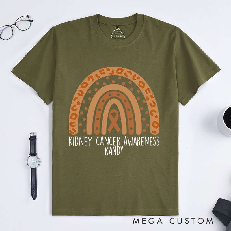 Personalized Kidney Cancer Awareness T-Shirt Cancer Support Gift Cancer Patient Gift