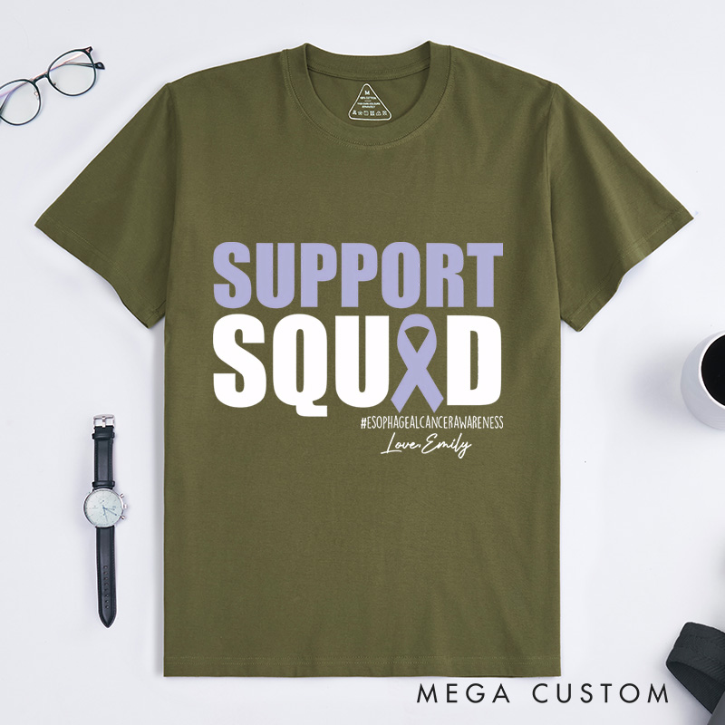 Personalized Esophageal Cancer Awareness T-Shirt Stomach Cancer Awareness Gift