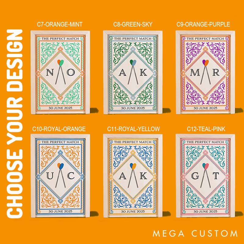 Personalized Couples Matchbox Couple Date Night Matchbox Engagement Wedding Gift Matchbox for Couple Anniversary Gifts 