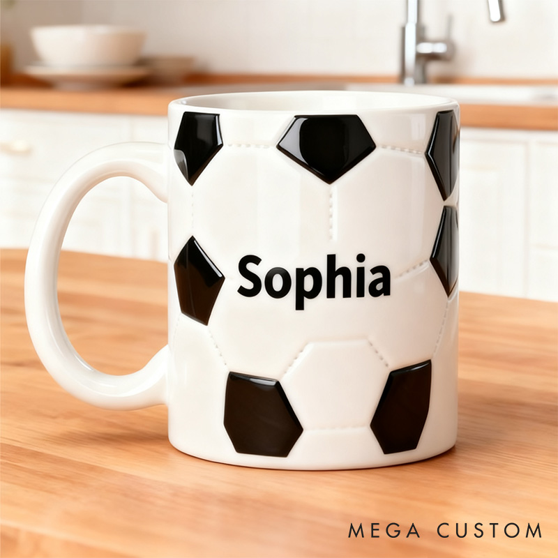 Personalized Sports-Themed Mugs with Custom Name and Favorite Sport Style