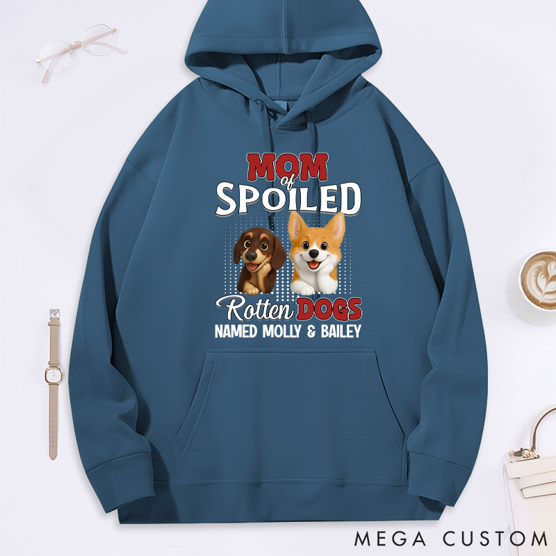 Personalized Dog Lover Thinking about My Spoiled Baby Dog Mom Hoodies