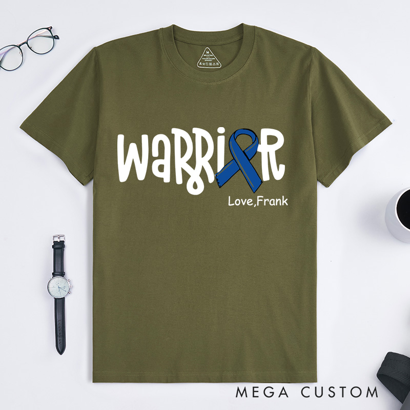 Personalized Colon Cancer T-Shirt Colorectal Gift Cancer Awareness Month Gift