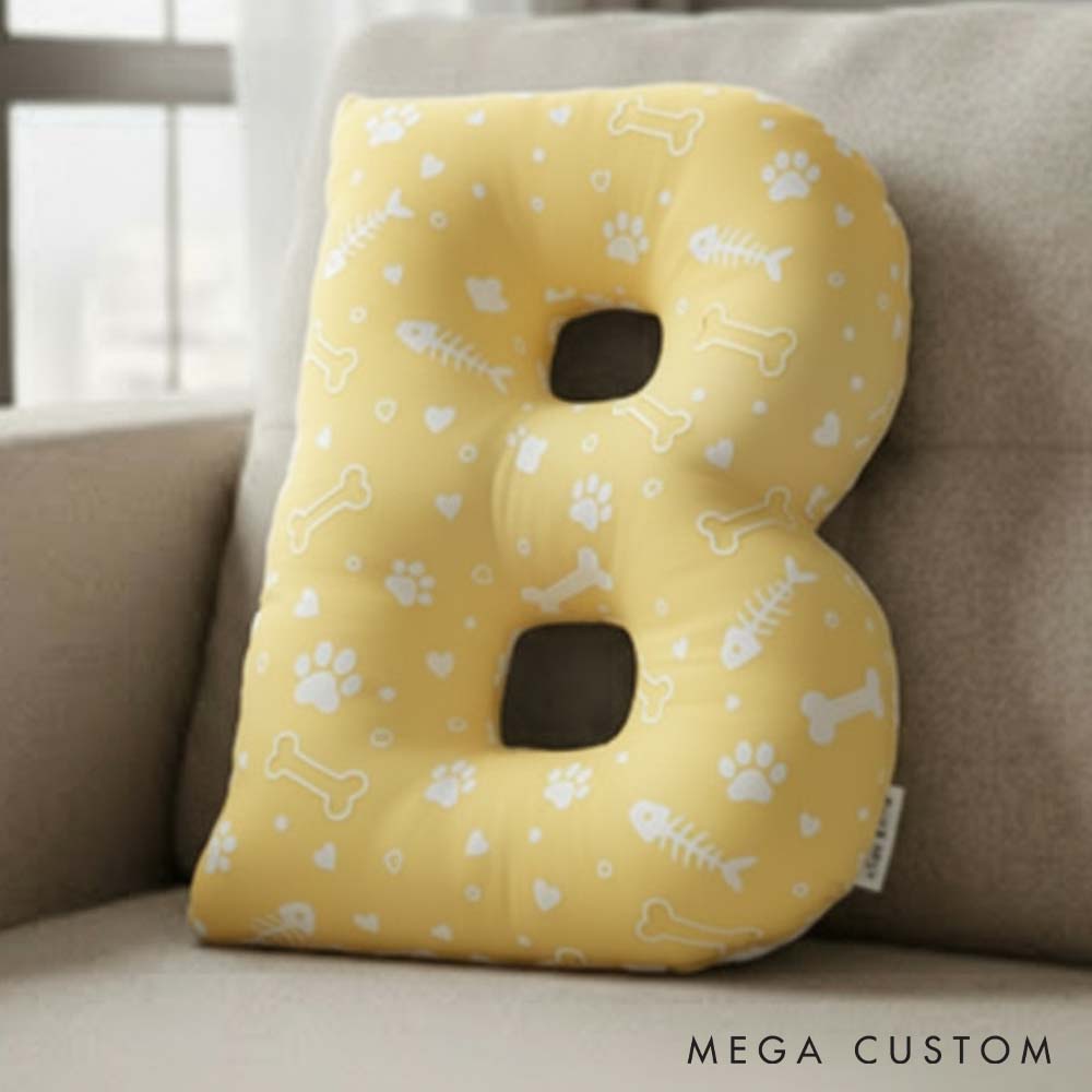 Personalized Pet Lover Letter Pillow with Custom Name Pillow