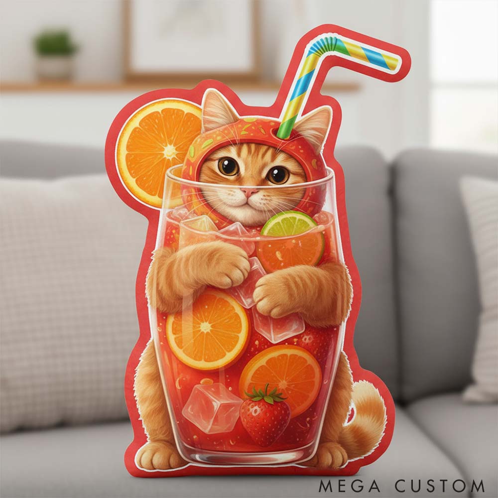 Personalized Pet Lover Drink and Custom Photo Cute Pillow