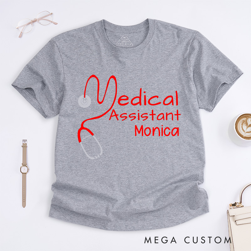 Personalized Nurse T-Shirts Stylish Medical Assistant Design T-Shirts
