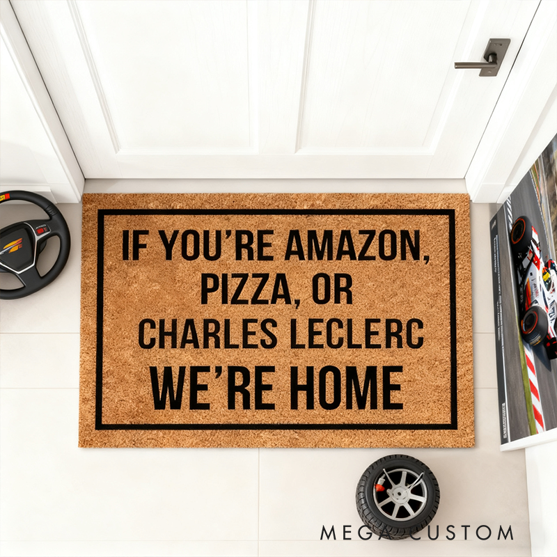 Personalized Racing Fan Doormat Custom Driver Name or Text Funny Welcome Mat Gift for Car Lovers and Racing Families