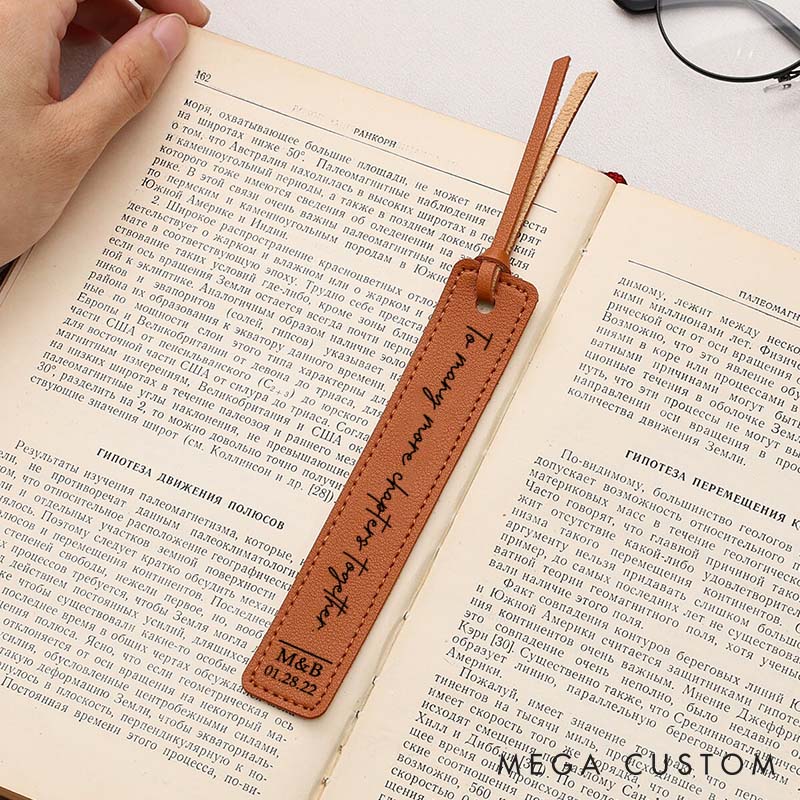 Personalized 3 years anniversary gift Bookmark Couple Third anniversary gift Leather Bookmark Anniversary Gift Bookmark for Him Gift for Her