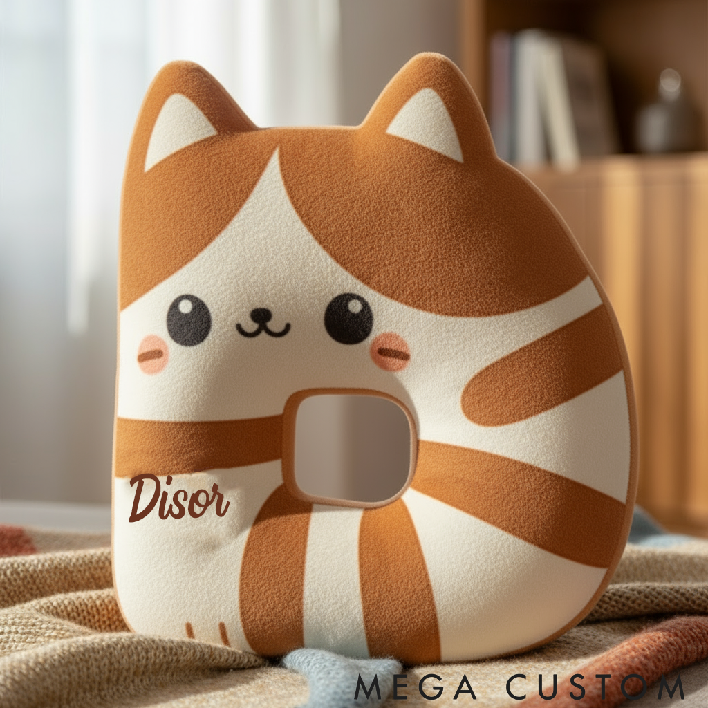 Personalized Cat Lover Cat Letter Pillow Graphic 3D Print Pillow
