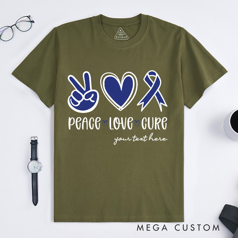 Personalized Colon Cancer T-Shirt Cancer Support Squad Gift