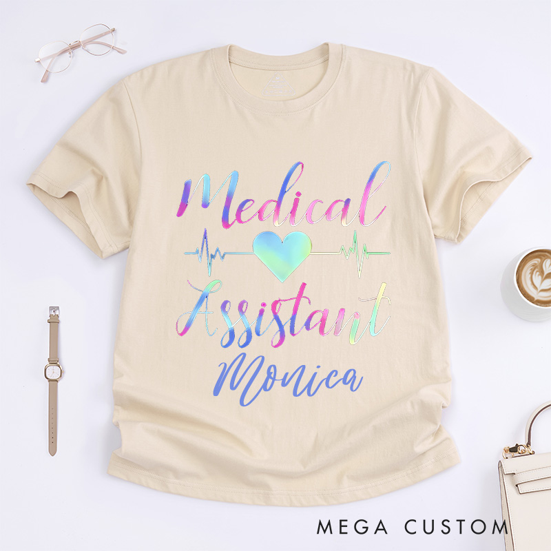 Personalized Nurse T-Shirts Heartfelt Medical Assistant Design T-Shirts
