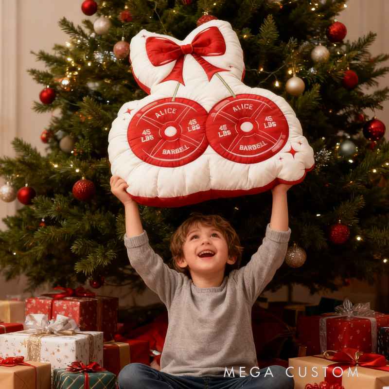 Personalized Coquette Cherry Gym Pillow Graphic 3D Print Gym Christmas Gift Ideas 45lb Plate Fitness Workout Pillow Comfortable Christmas Decor for Gym Lovers