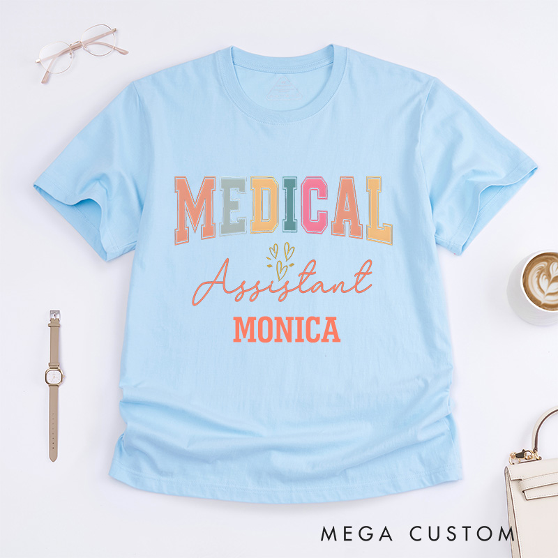 Personalized Nurse T-Shirts Chic Medical Assistant Design T-Shirts