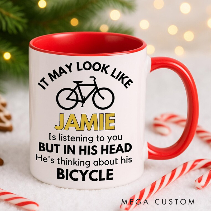 Personalized Cyclist Coffee Mug Funny Bicycle Gift Lover Mug Cyclist Gift Mountain Biker Gift Cycling Gift Bike Gift Bicyclist Mug Colour Options Available
