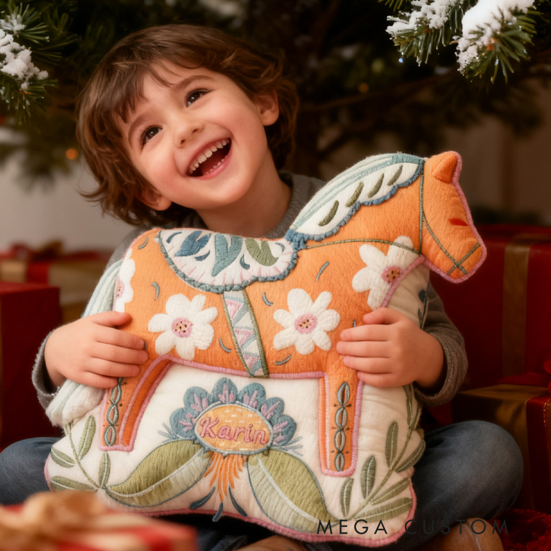 Personalized Equestrian Horse Girl Graphic 3D Print Pillow for Riding Enthusiasts Horse Lovers Rider Racing Soft and Funny Home Decor