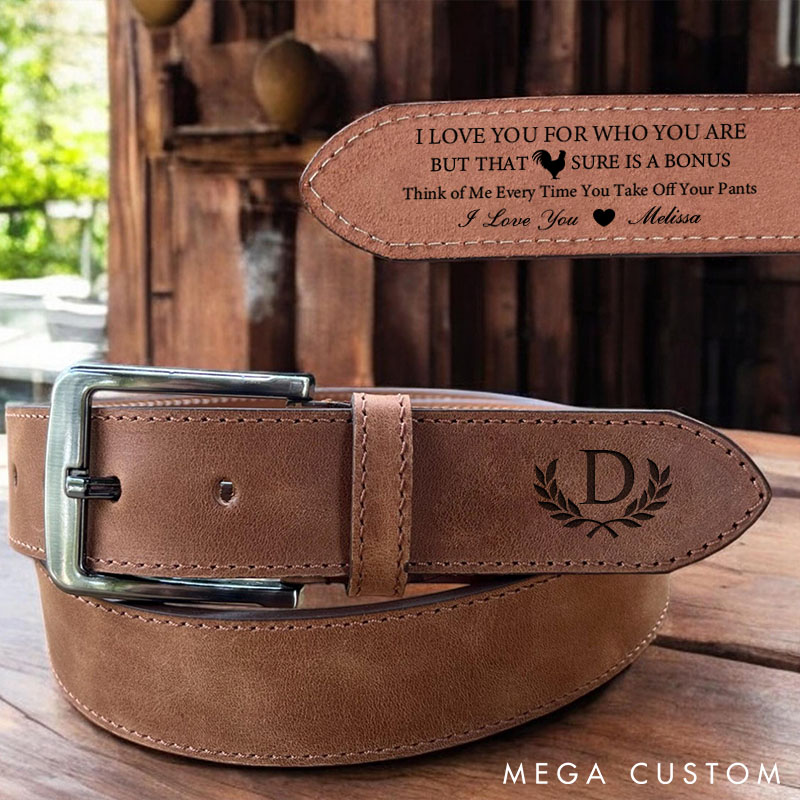 Personalized Leather Belt for Husband Christmas Valentines Day Gift for Husband Unique Boyfriend Gift Anniversary Gift