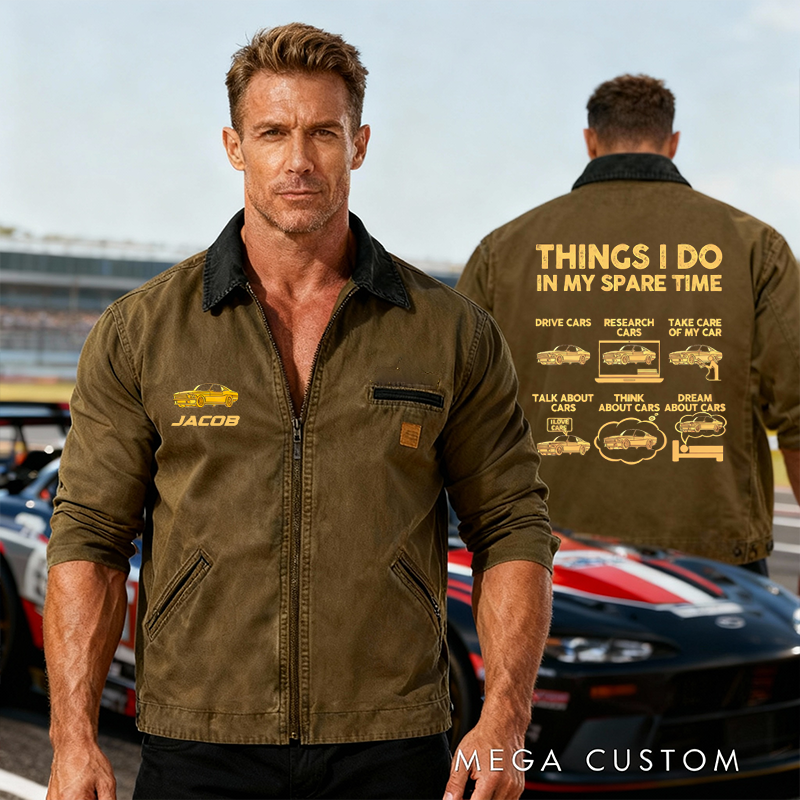 Personalized Racing Classic Jacket Things I Do in My Spare Time Custom Name Vintage Jacket 