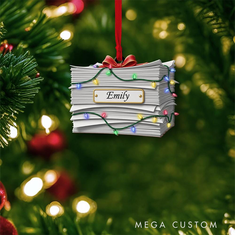 Personalized Christmas Ornament File Design Acrylic Ornament for Colleagues