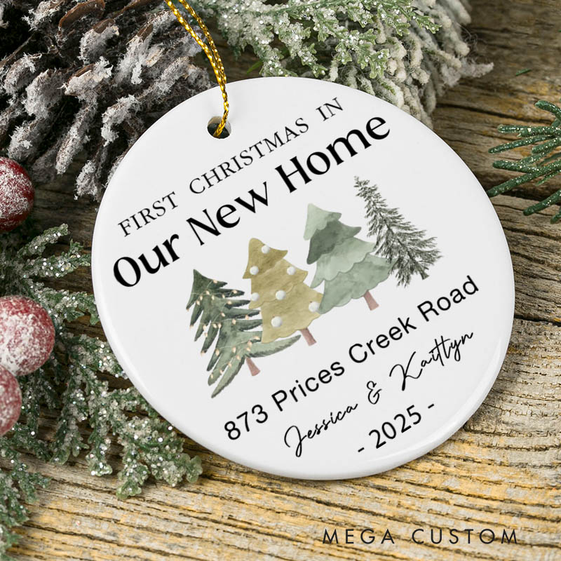 Personalized New Home Ornament Our New Home Ornament 2025 New House Christmas Ornament First Christmas in Our New Home Ornaments  Housewarming Gift
