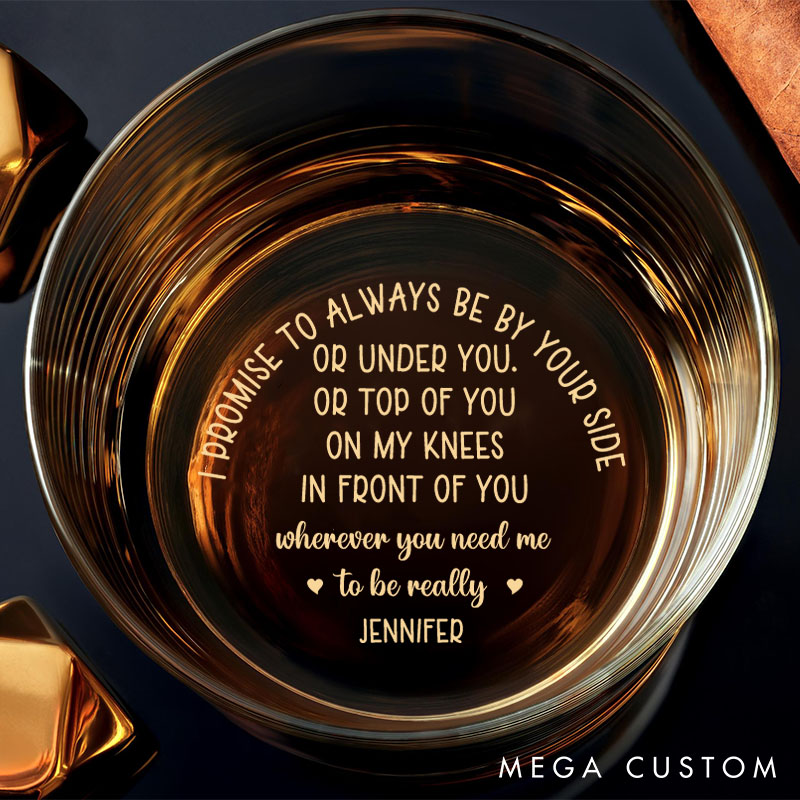 Personalized Couple Whiskey Glass Dirty Quote Whiskey Glass for Couple Funny Whiskey Commitment Gift for Husband Wife Boyfriend Girlfriend