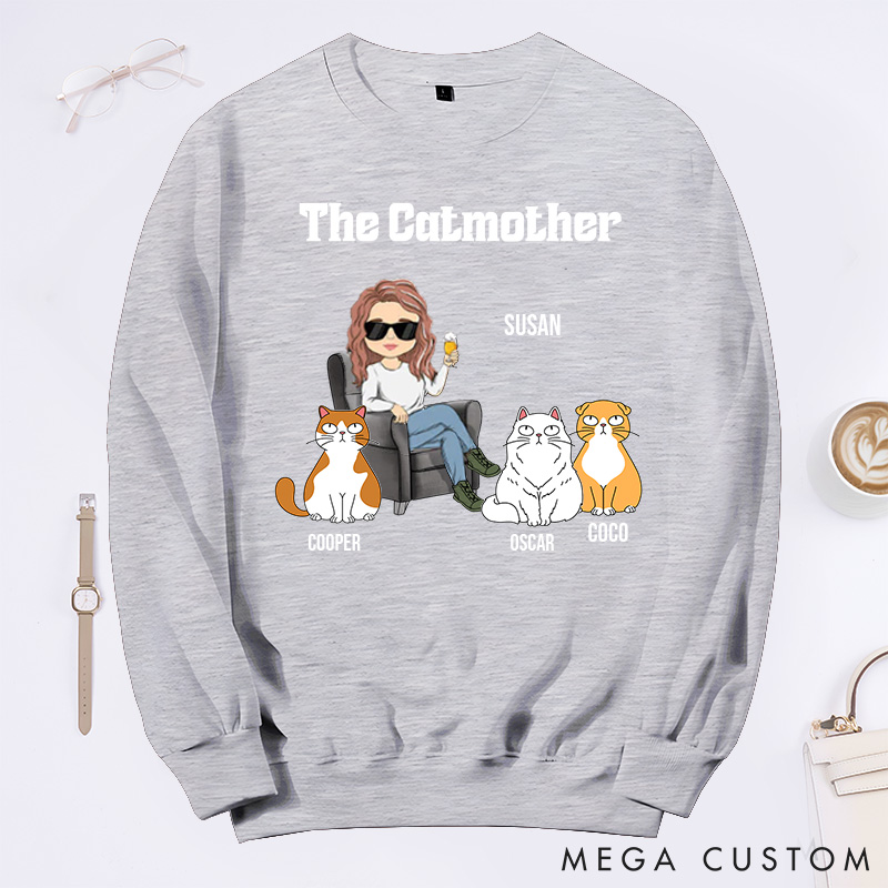 Personalized Cat Lover the Catmother Classic Sweatshirts