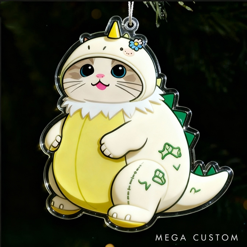 Personalized Pet Lover Adorable Dino Pet Ornament